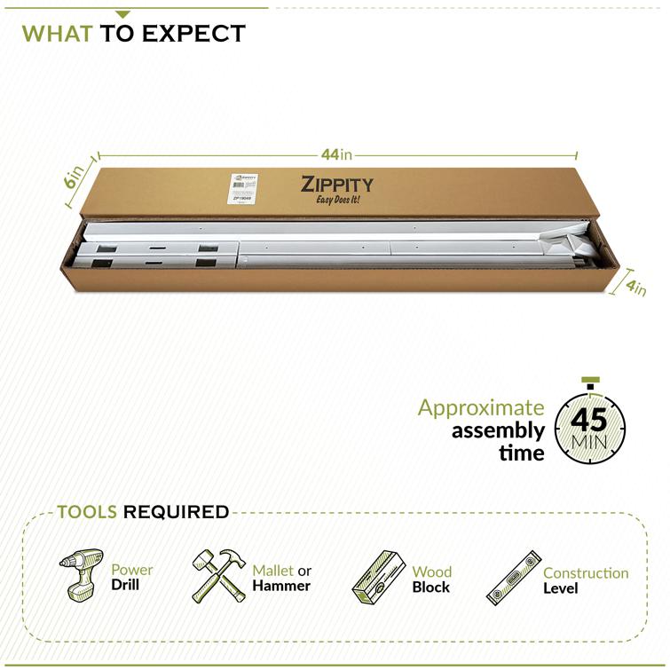 Washington Vinyl Gate Kit with Fence Wings (30in H x 60in W)